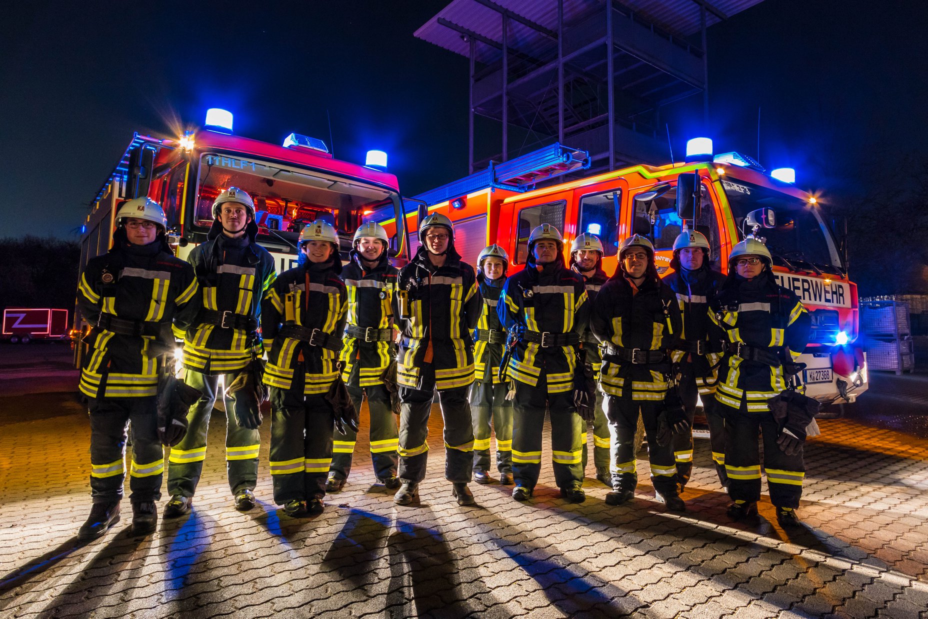 Gruppenbild von Feuerwehrleuten